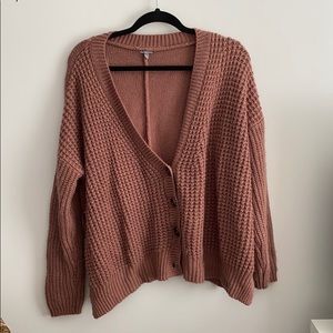 Over-Sized Pink Cardigan
